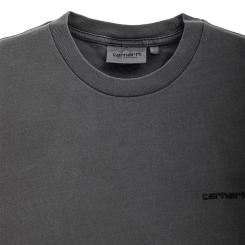 Carhartt WIP S/S Duster Script T-Shirt Black Garment Dyed I033622 Degli Uberti